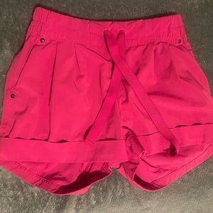 Pink Lululemon shorts size 4